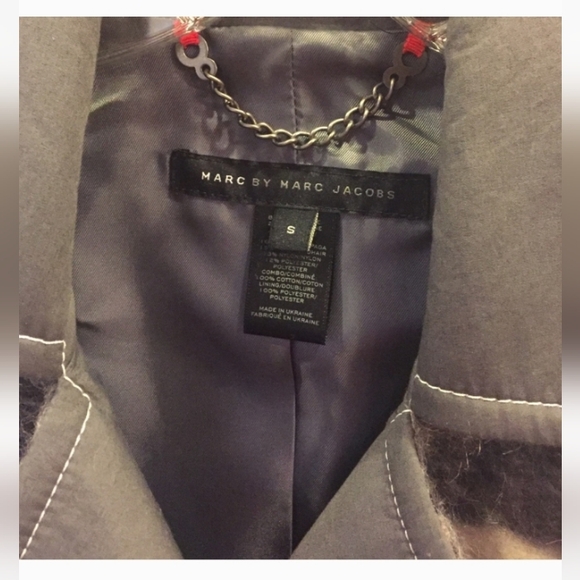 EUC Marc By Marc Jacobs Grey Striped Jacket - Picture 4 of 4